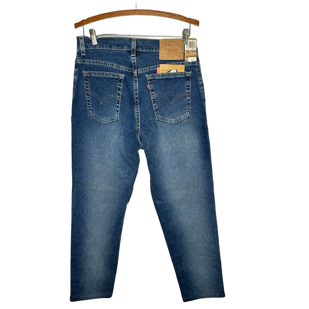 Vtg‎ Levi's 550 Rlaxed fit tapered fit denim jeans new usa made sz 14 irregular